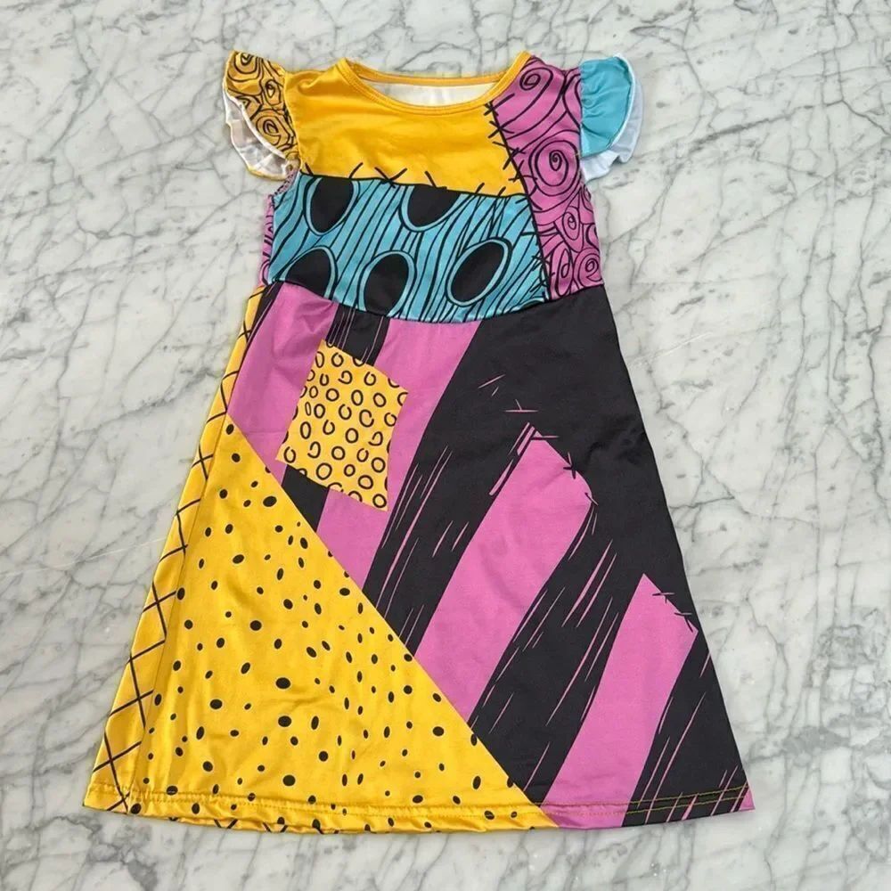 Nightmare Before Christmas Sally Nightgown Sleep Costume Girls XS 4-5 Dress